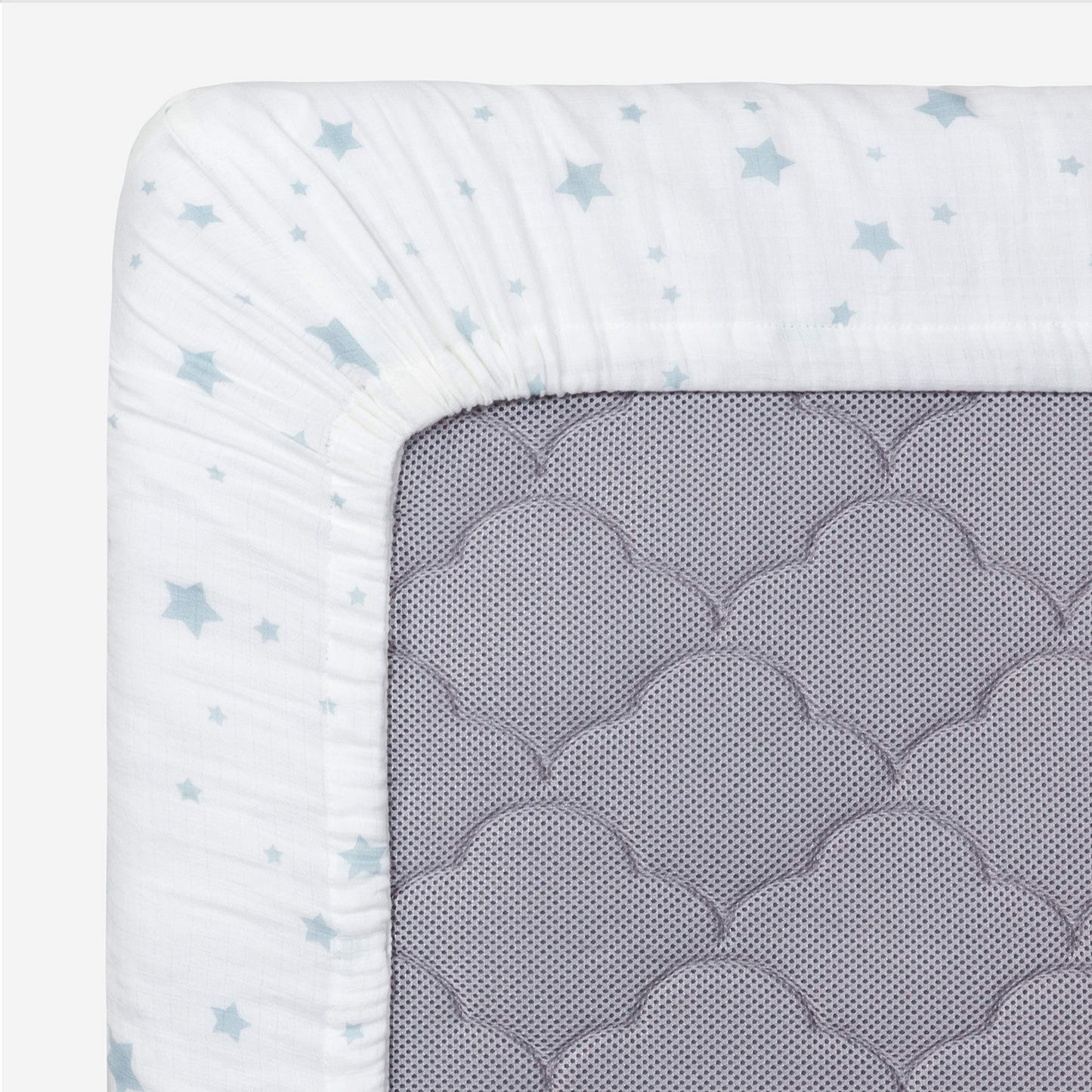 Newton Baby Fitted Crib Sheet (2-Pack) - Ultra Breathable and Soft, Organic Cotton, Fits All Standard Cribs, White Stardust