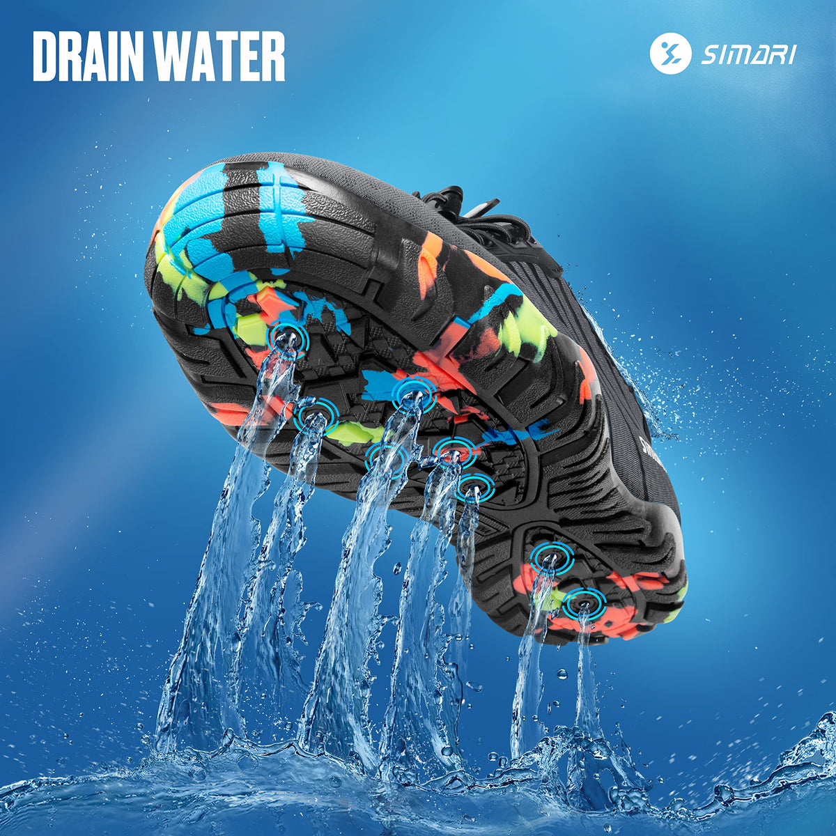 SIMARI Water Shoes for Women Men - Barefoot Quick-Dry Aqua Socks | Lightweight Swim Shoes for Surfing, Swimming, Beach Sports, Kayaking, Diving | Non-Slip Design