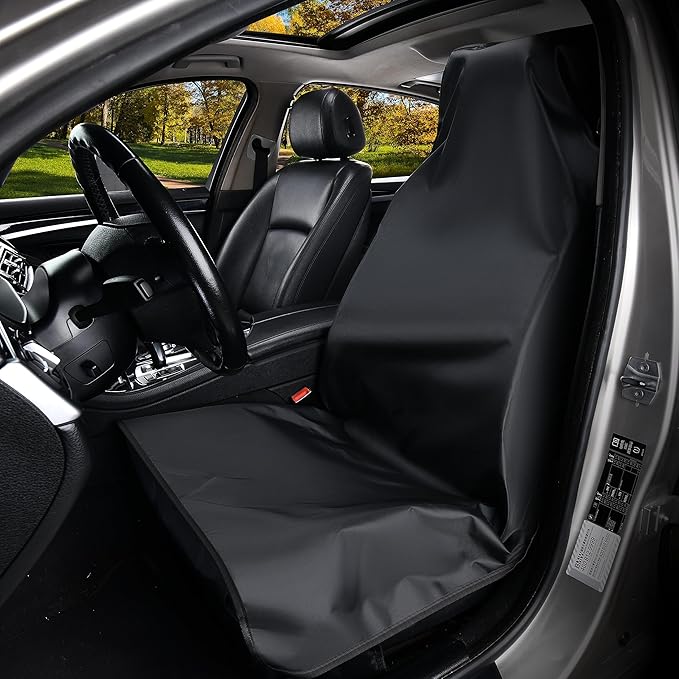 Magca Car Seat Cover Protector, Waterproof, Front Seat Cover for Universal Car Seat, Black, Pack of 1