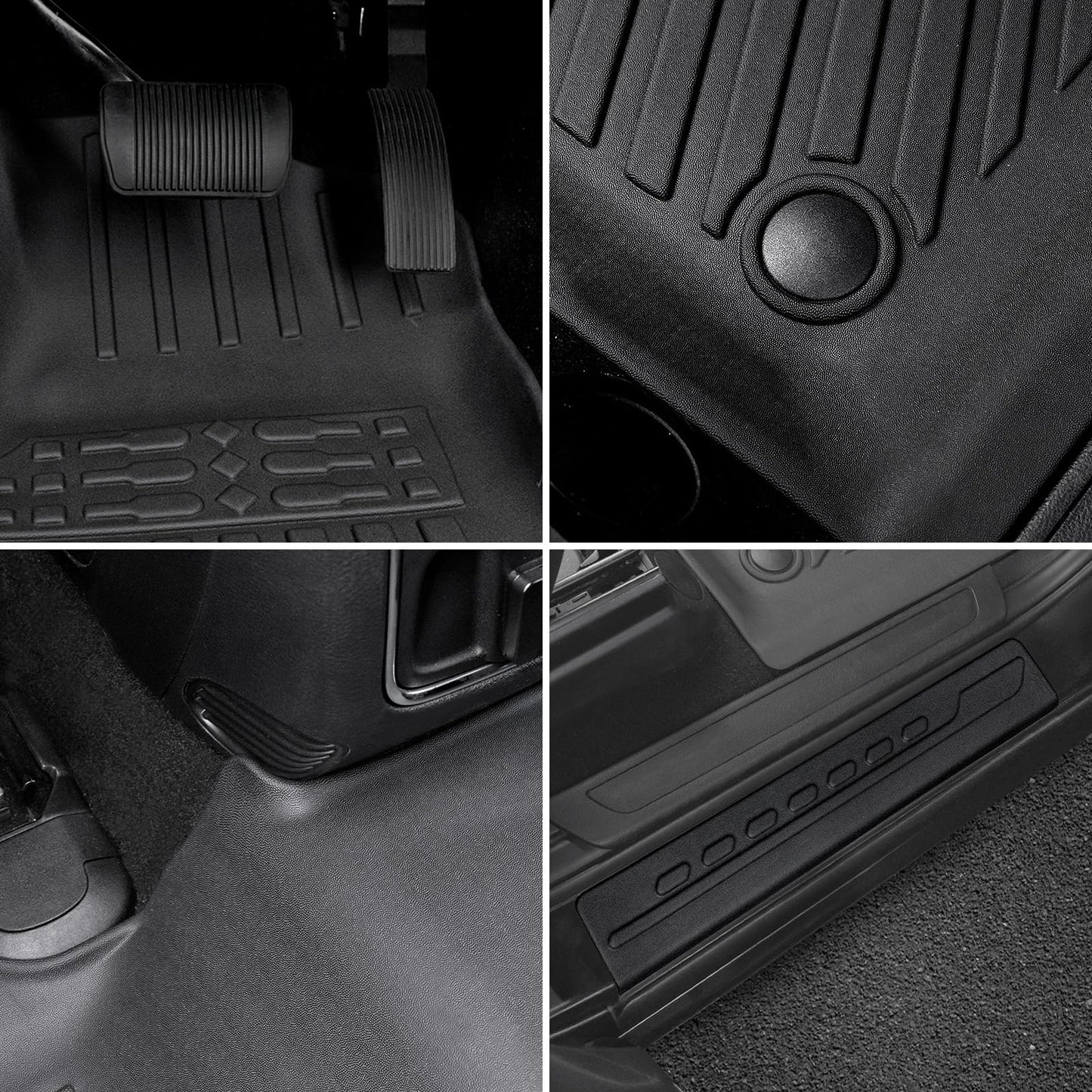 LUMWAY Floor Mats for 2016-2025 2026 Dodge Durango 6-Seater (Only for Bucket Seats), TPE All Weather Durable Floor Liners for Durango Accessories