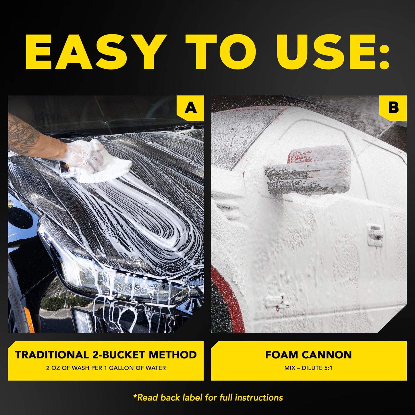 Meguiar's Gold Class Car Wash – Premium Foaming Car Wash Soap, High Gloss Finish, Safe for Clear Coats, Deep Cleans without Removing Waxes, Car Detailing Supplies for Cars, Trucks & SUVs – 1 Gal