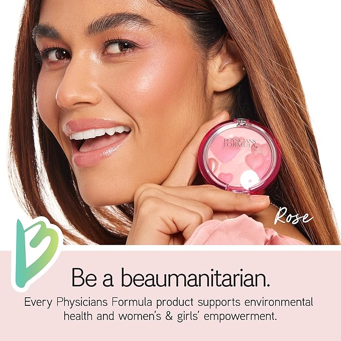 Physicians Formula Happy Booster Glow & Mood Boosting Blush, Silky Smooth Formula, Hypoallergenic, Blends Easily with Radiant Finish Ã¢ÂÂ Rose