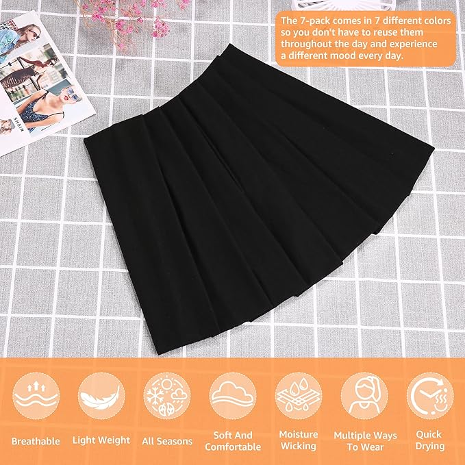 DiyJibb Headbands for Women, Stretchy Non Slip Soft Cotton Cloth Hair Bands for Sports, Workout, Yoga and Running, 7pcs
