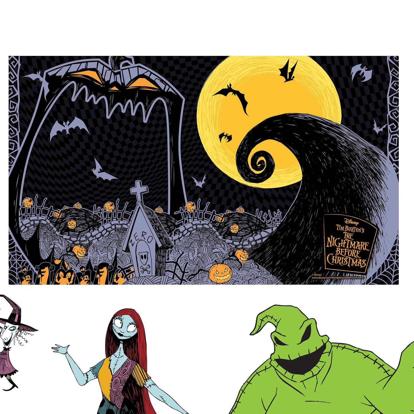 Disney Nightmare Before Christmas Treat Your Trunk Kit, Official Disney Trunk or Treat Car Decoration Set