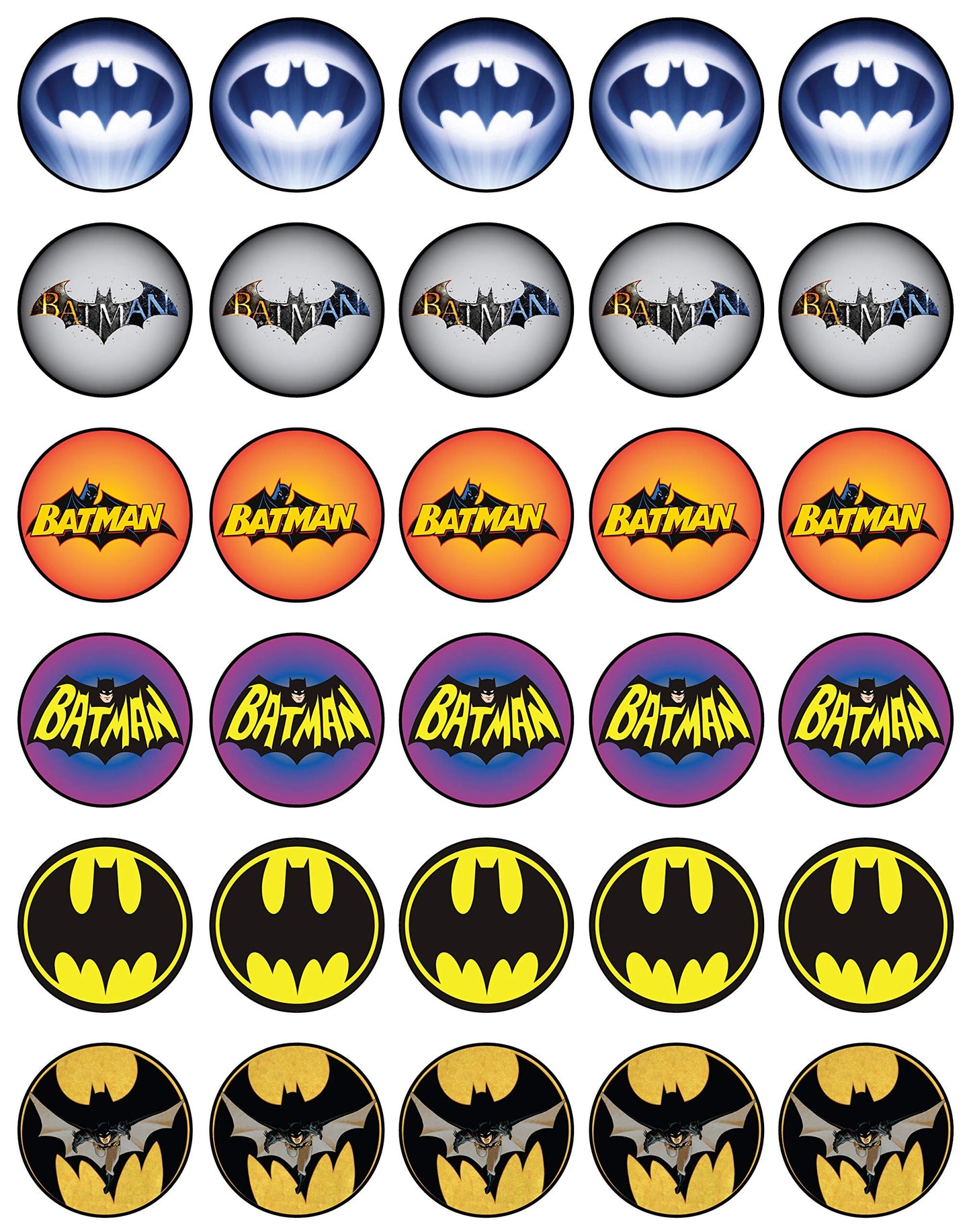 30 x Edible Cupcake Toppers – Knight of Shadows Hero Collection of Edible Cake Decorations |Edible Wafer Sheet