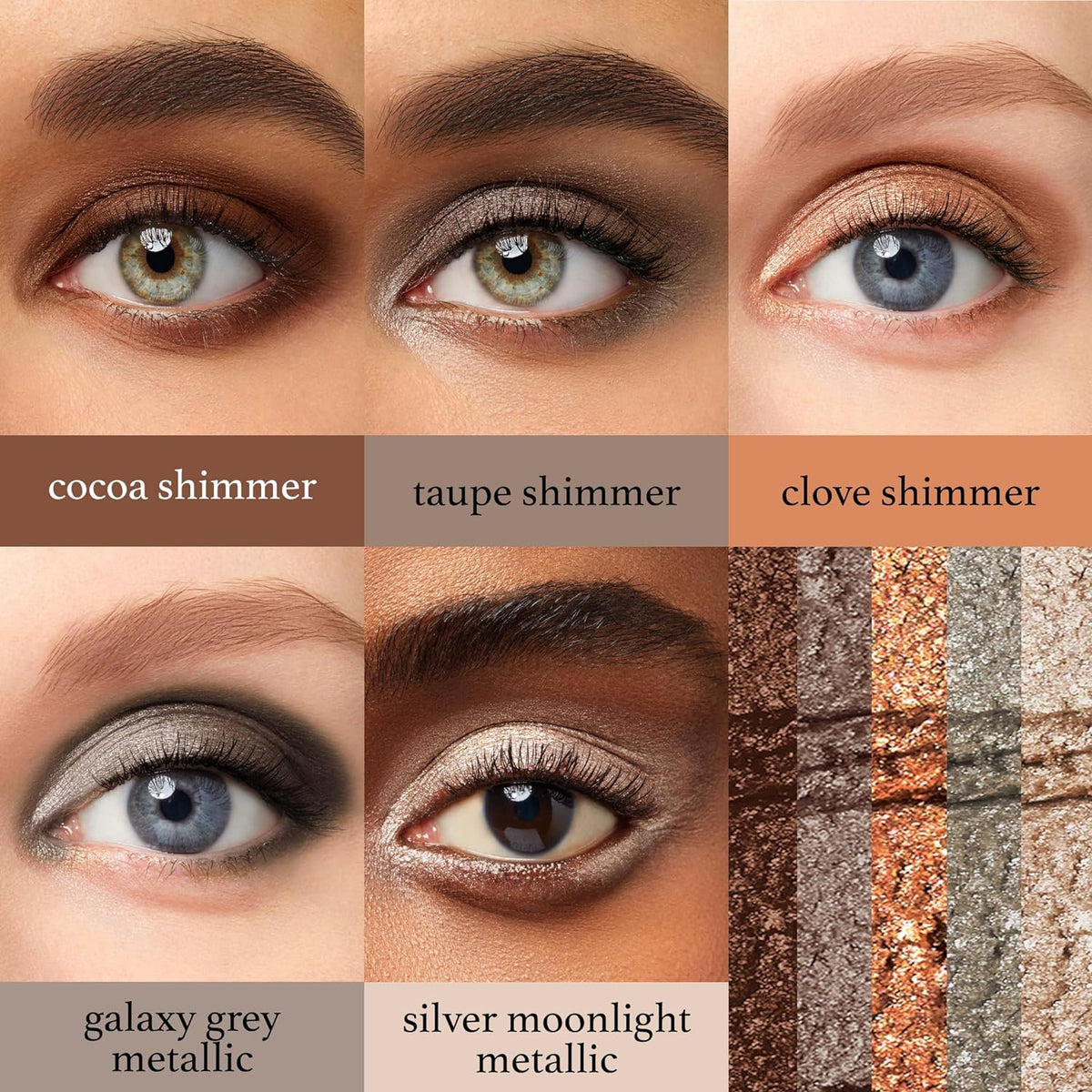 Julep Eyeshadow 101 Crème to Powder Waterproof Eyeshadow Stick 10 Piece Palette - Matte and Shimmer Finishes