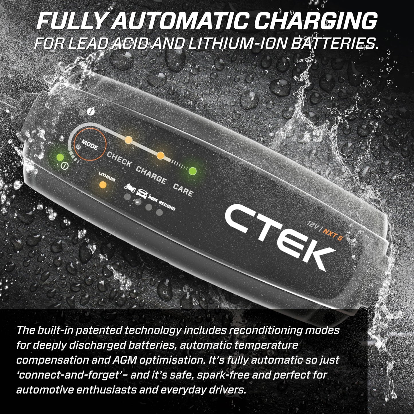 CTEK 40-658 NXT 5 Fully Automatic 4.3 amp Battery Charger and Maintainer 12V