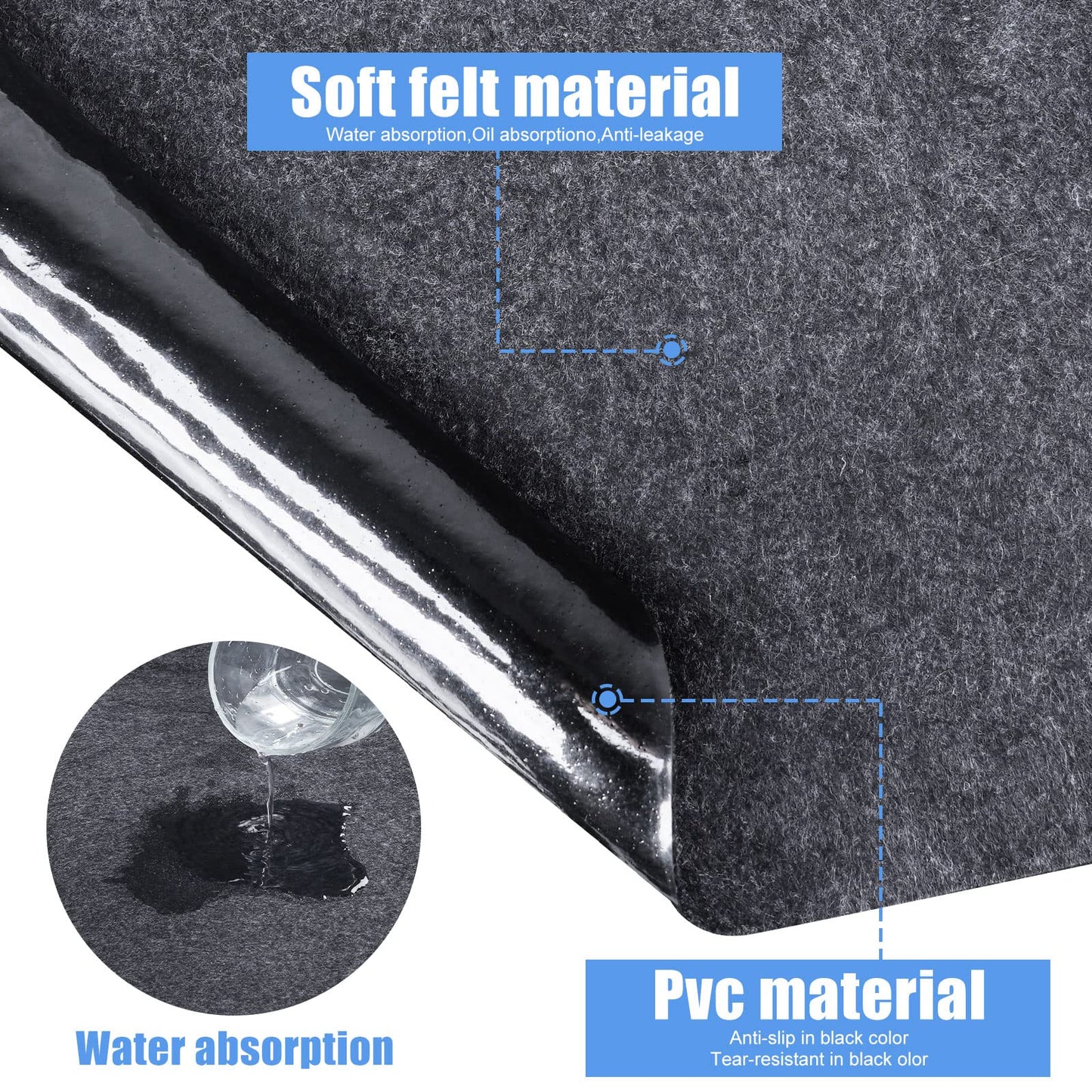 80 * 80 inch Inflatable Hot Tub Mat, Outdoor Indoor, Waterproof Slip-Proof Backing, Absorbent Spa Pool Ground Base Flooring Protector for Hot Tub