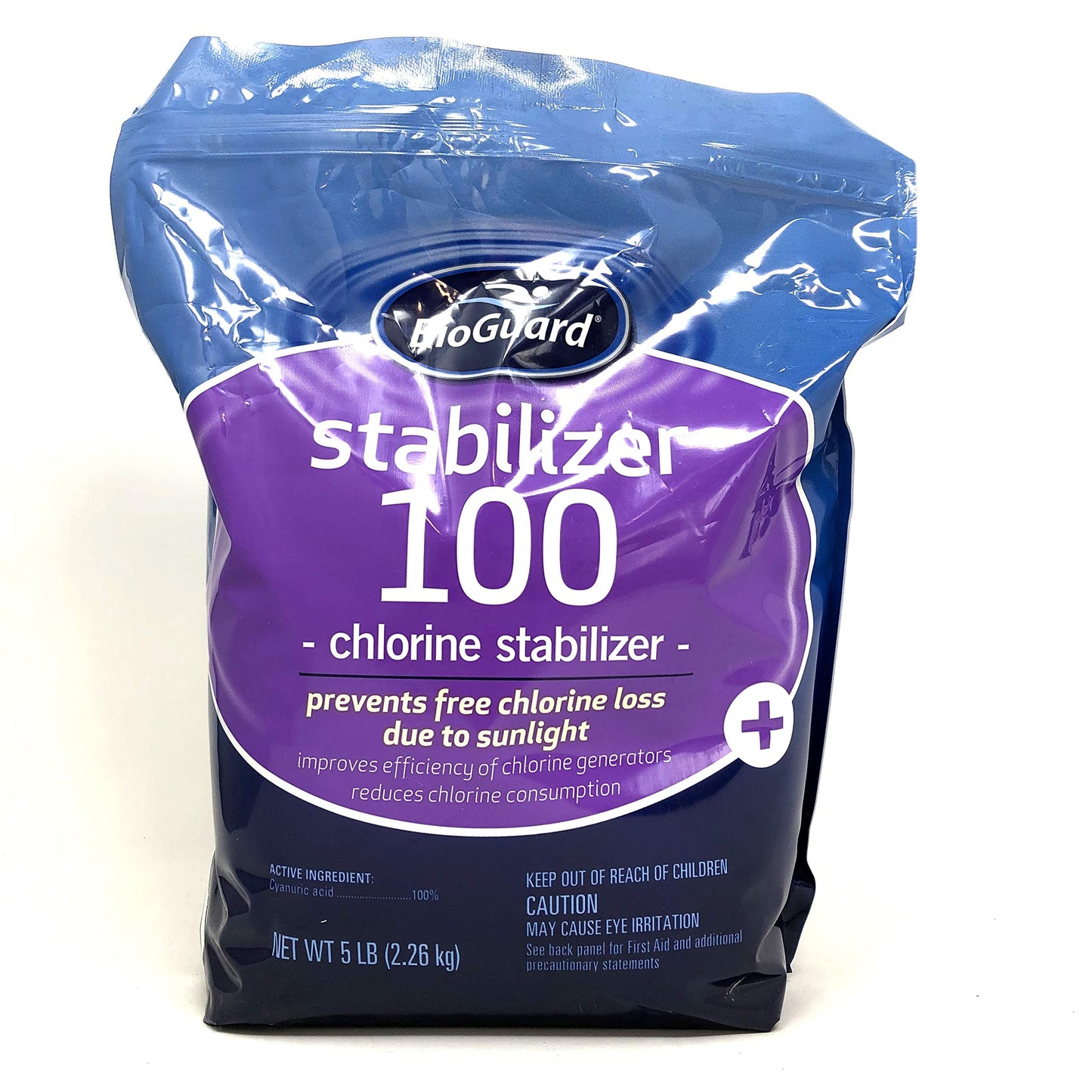 BioGuard Stabilizer 100, 5 lb, Chlorine Stablizer, Prevents Sunlight-Induced Chlorine Loss