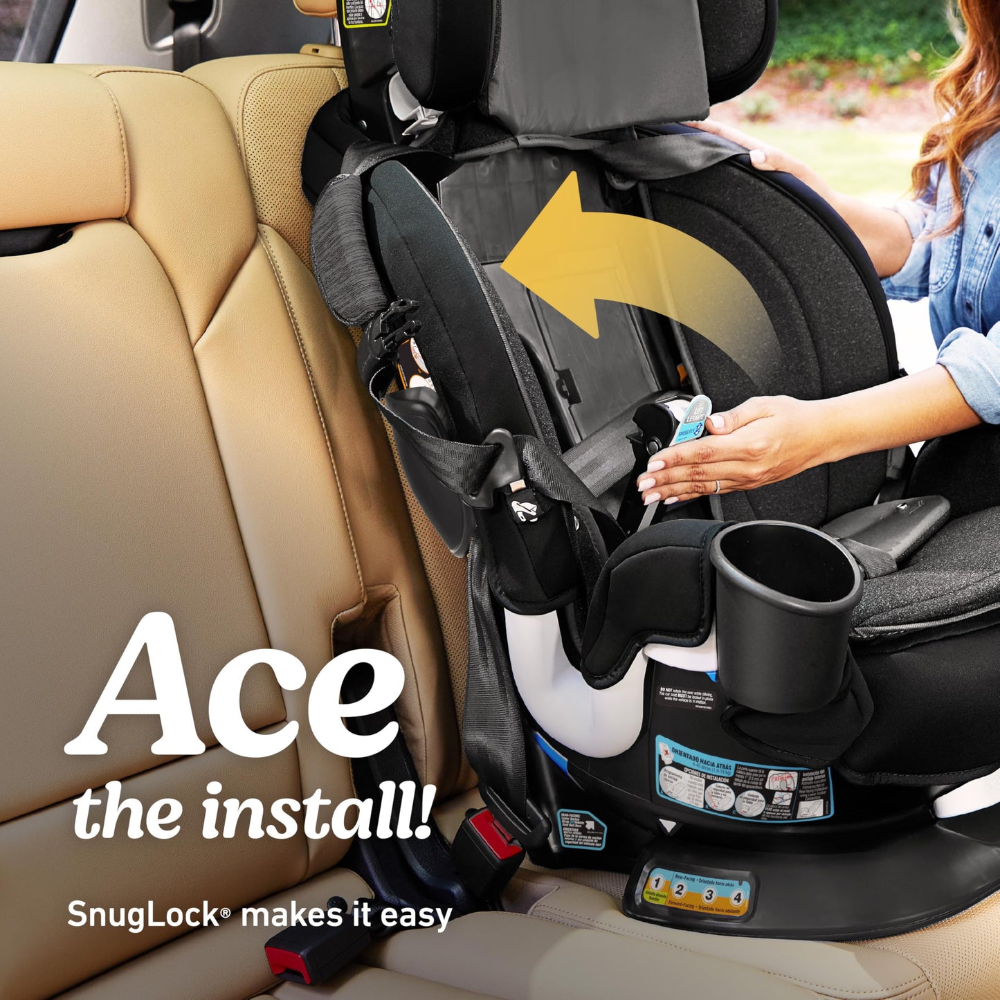 Graco Turn2Me 3-in-1 Rotating Convertible Car Seat, Brighton, Rear-Facing Rotation Only, Forward-Facing Mode, Highback Booster Up to 100 lbs, Adjustable Headrest & Harness, Steel Reinforced Frame
