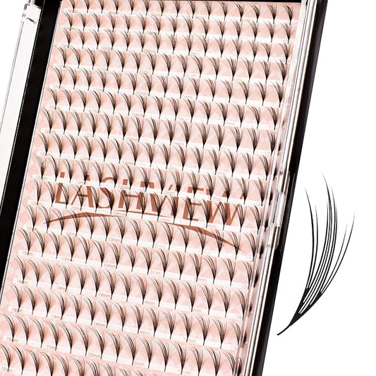 LASHVIEW Premade Volume Eyelash Extensions Mixed Tray Premade Lash Fans Pointed Handmade Thin Base (PFE10)
