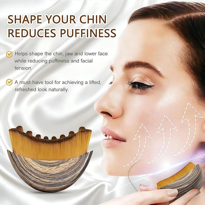 2PCS Lymphatic Contour Face Brush, Lymphatic Drainage Massager for Face,Ergonomically Designed to Fit The Skin Precisely.