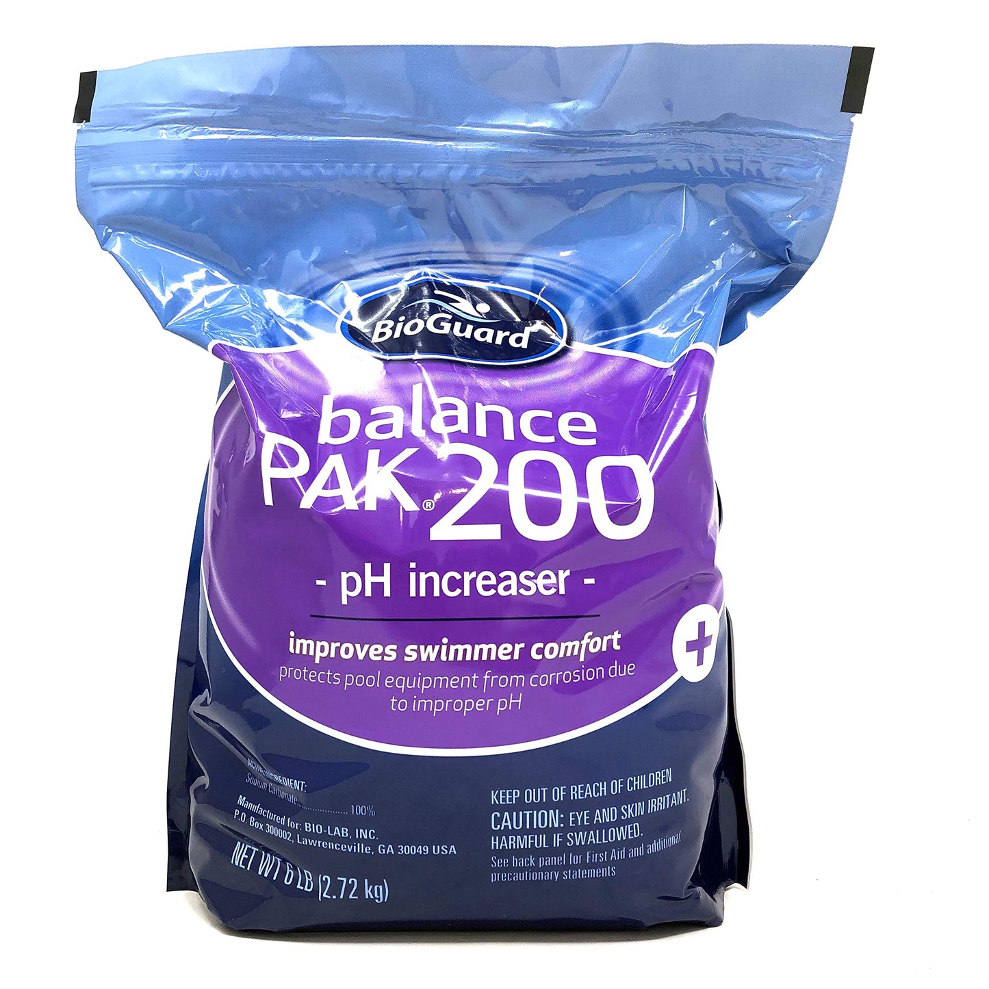 BioGuard Balance Pak 200, 6 lb, pH Increaser for Pool Maintenance, Protects Pool Equipment from Corrossion, Improves Swimmer Comfort