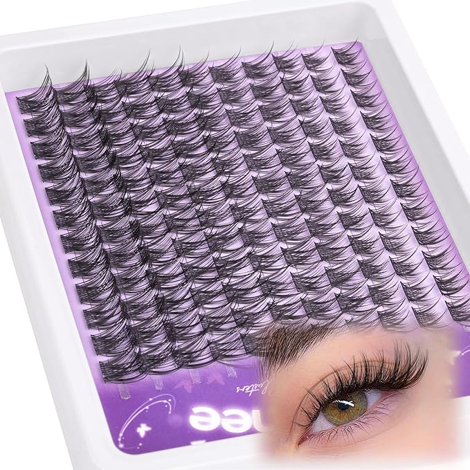 Lash Clusters Wispy Lash Extension Natural Cluster Eyelash Extension 132 Pcs CC-Curly Eyelash Individuals 10-16MM DIY Lashes Beginner-friendly Soft Cluster Lash Pack for Daily Wear by Mavphnee