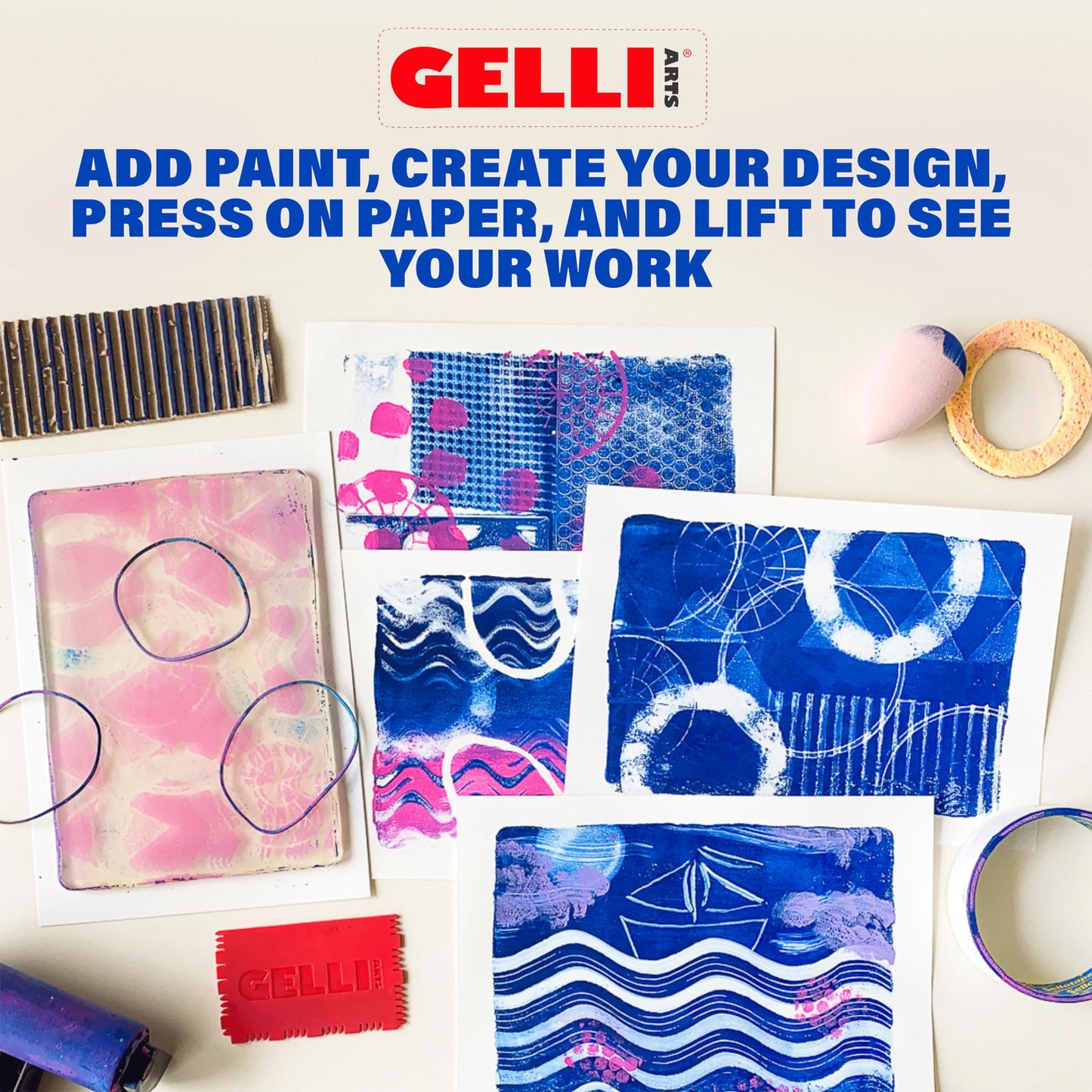 Gelli Arts Gel Printing Plate - 8" X 10" Gel Plate, Reusable Gel Printing Plate, Printmaking Gelli Plate for Art, Clear Gel Monoprinting Plate, Gel Plate Printing for Arts and Crafts