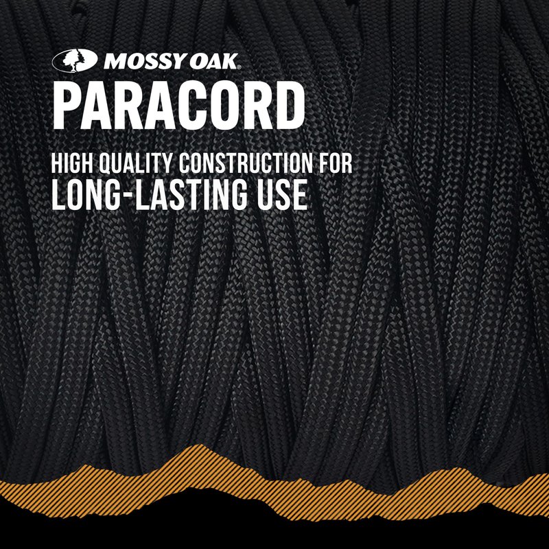 Mossy Oak Paracord Rope 750 with 11 Inner Strands | Nylon Tactical Survival Gear for Camping, Hunting, Fishing, Hiking, Crafting & DIY | Durable & Lightweight, 4mm Parachute Cord