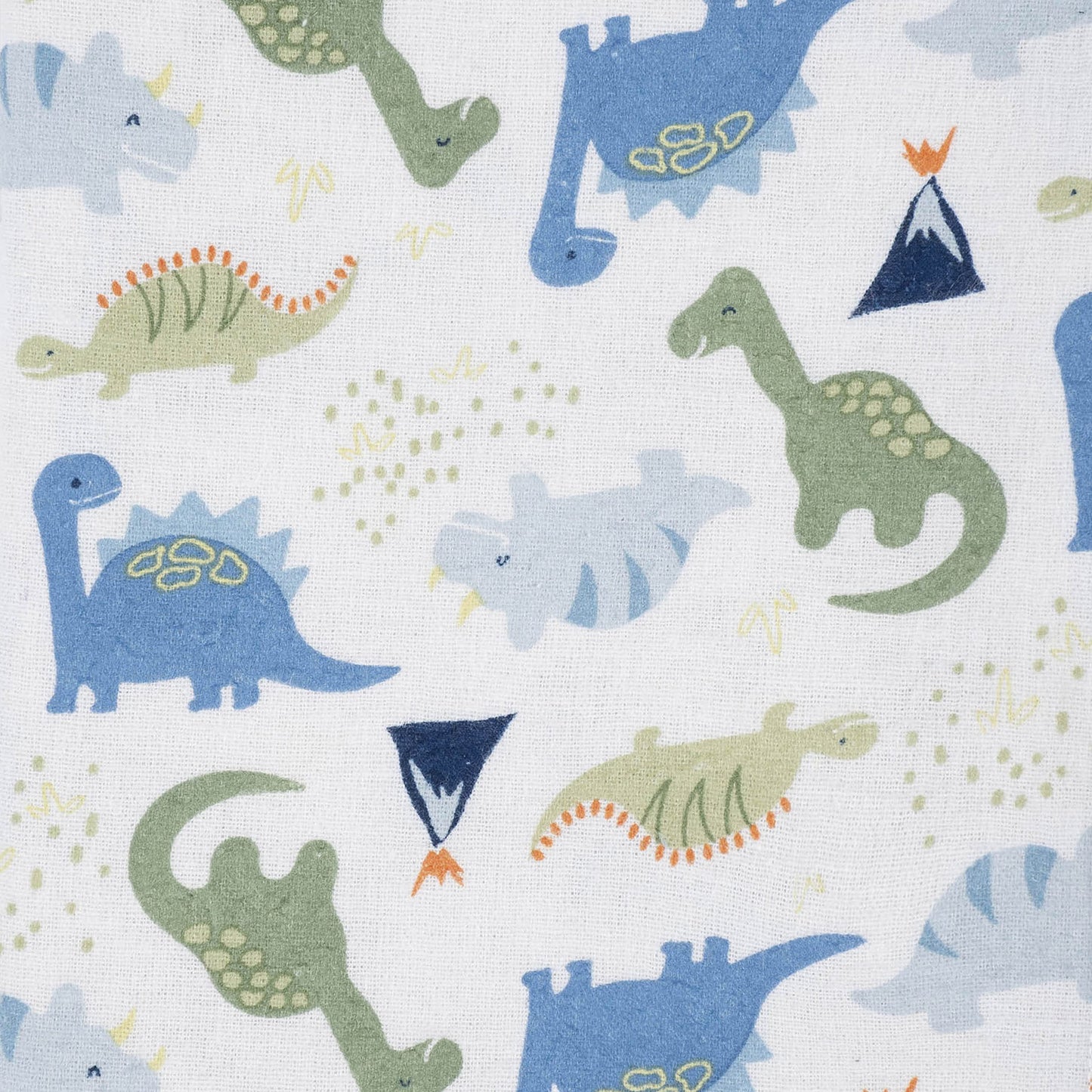Gerber Boys Newborn Infant Baby Toddler Nursery 100% Cotton Flannel Receiving Swaddle Blanket, Dinosaur Blue, Pack of 5