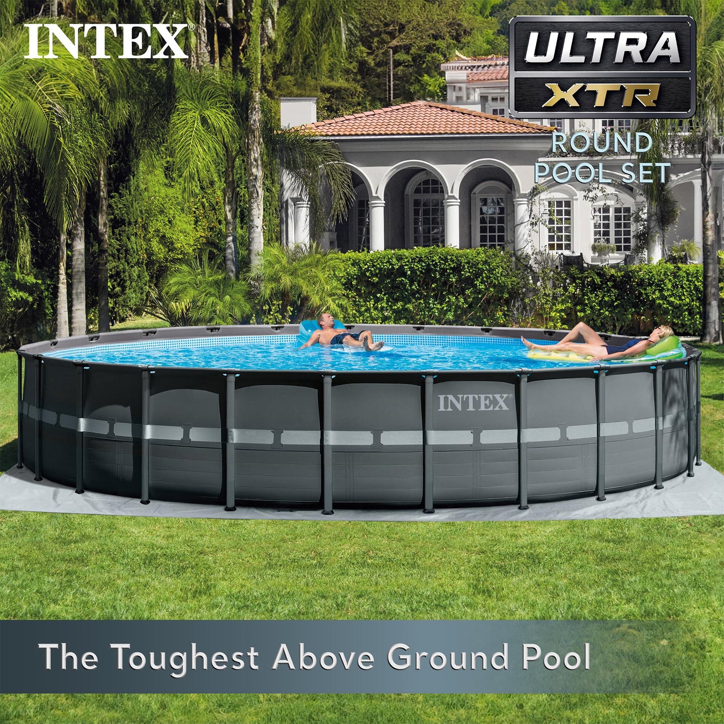 INTEX 26329EH Ultra XTR 18ft x 52in Above Ground Swimming Pool Set with Sand Filter Pump and Cleaning Maintenance Kit