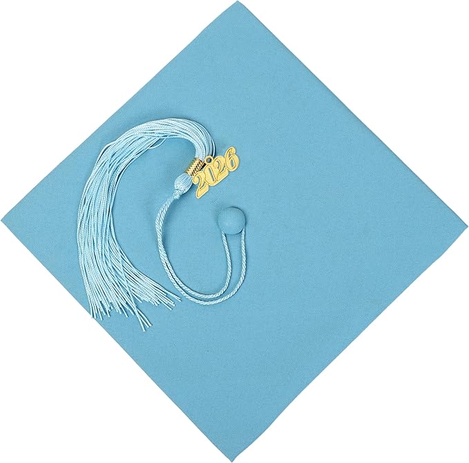 Unisex Adult Matte Graduation Cap with Tassel Year Charm