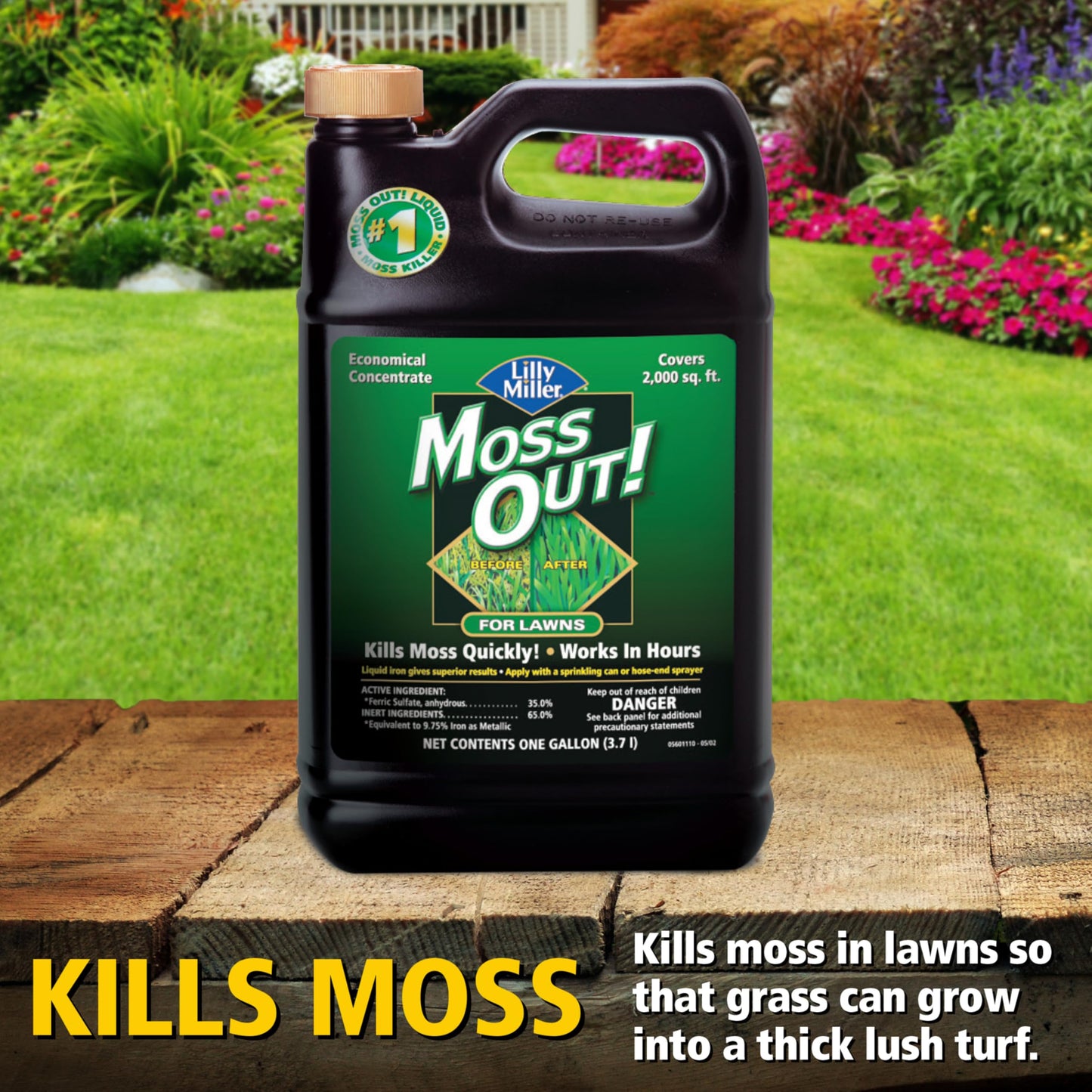 Lilly Miller Moss Out For Lawns Concentrate 1 Gallon- 10009156, Neutral