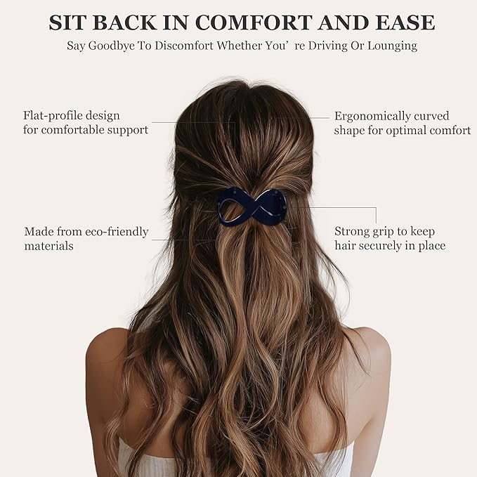 8 Pcs French Flat Hair Clips for Women Classic Claw Clips for Thick & Thin Hair No-Slip Hair Claw Strong Hold Styling Barrettes Accessories