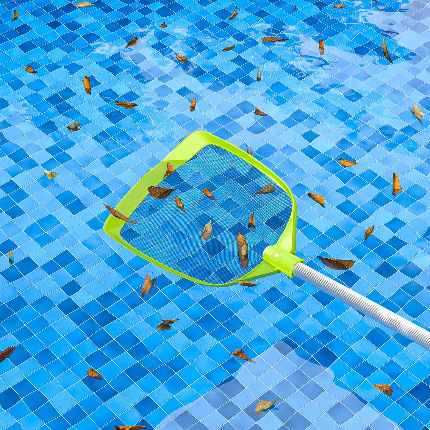 Sepetrel Pool Skimmer Net- Total Length 72 inches Rake with Pole,Accessories for Cleaning Inground/Above Ground Swimming Pool, Pond,Spa and Hot Tub Leaf Debris