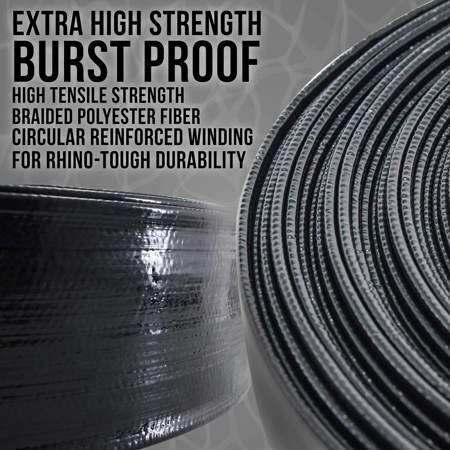 U.S. Pool Supply Pool Backwash Hose 2 Inch Diameter x 50 Feet - Discharge Hose for Pump, Sand Filter & Sump Pump Hoses - Burst Resistant Lay Flat Drainage Hoses for Inground & Above Ground Pools