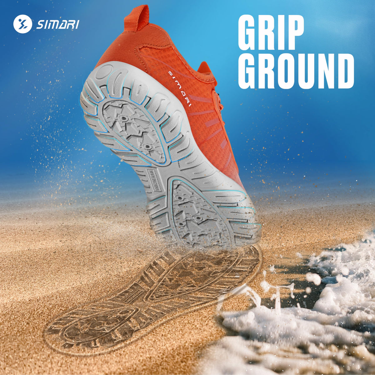 SIMARI Water Shoes for Women Men - Barefoot Quick-Dry Aqua Socks | Lightweight Swim Shoes for Surfing, Swimming, Beach Sports, Kayaking, Diving | Non-Slip Design