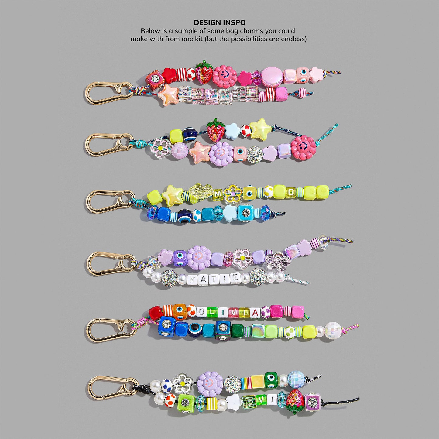 BaubleBar Ultimate DIY Bag Charm Kit | Oprah’s Favorite Things | Great for a Gift, Party, or Family Activity | Keychain Jewelry Making Kit with Beads | DIY Customizable Crafts for All Ages