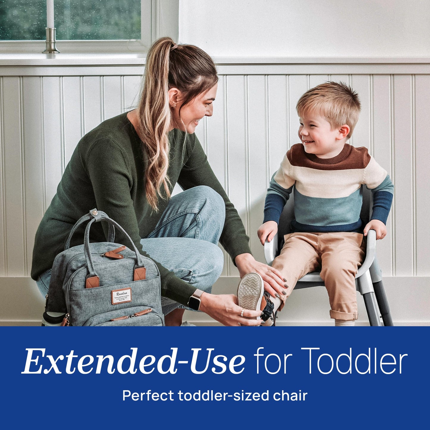 Chicco Zest 4-in-1 Folding High Chair, Feeding Chair, Toddler Chair and Youth Stool, Multi-Use Easy Clean High Chair, Seasalt/Grey