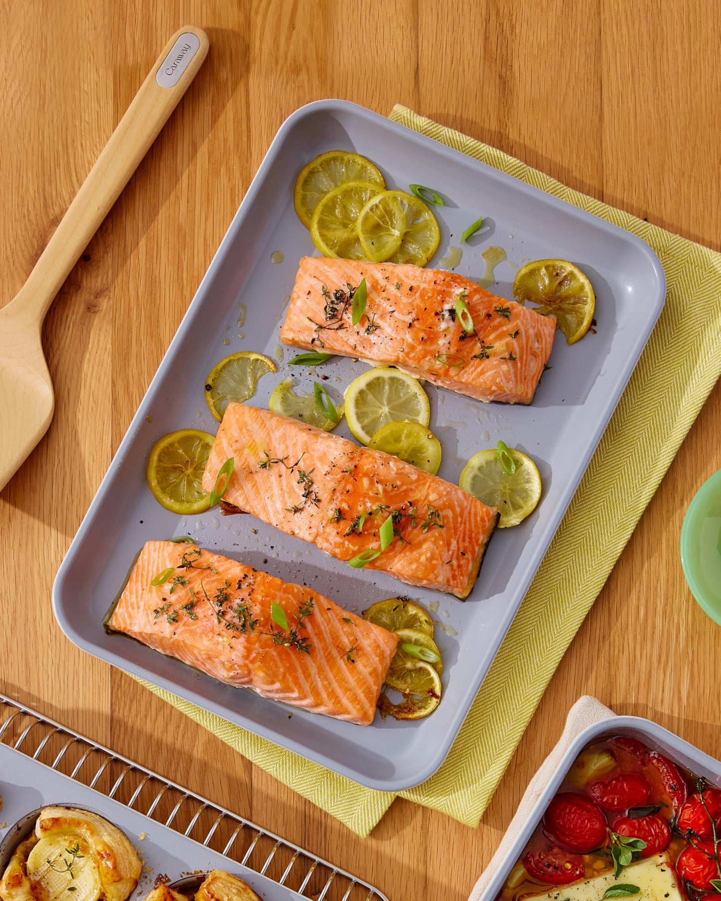 Caraway Nonstick Ceramic Small Baking Sheet (9x13”) – Non-Toxic, PTFE & PFOA Free – Oven Safe – Aluminized Steel Core – Mini Sheet Pan for Baking, Roasting & More - Navy