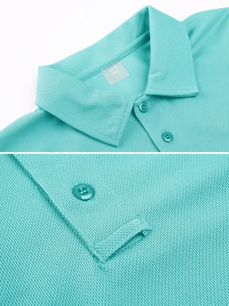 MAGCOMSEN Men Polo Shirts Short Sleeve Golf T Shirts Fishing Shirts Work Casual Quick Dry Shirts Water Blue S