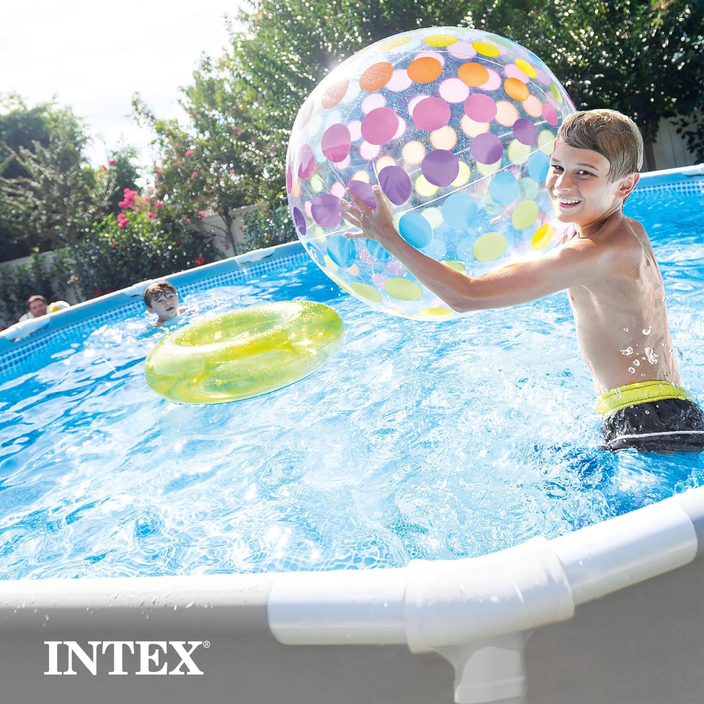 INTEX 26710EH Prism Frame Premium Above Ground Swimming Pool: 12ft x 30in – SuperTough Puncture Resistant – Rust Resistant – Easy Assemble – 1718 Gallon Capacity – Pool Only