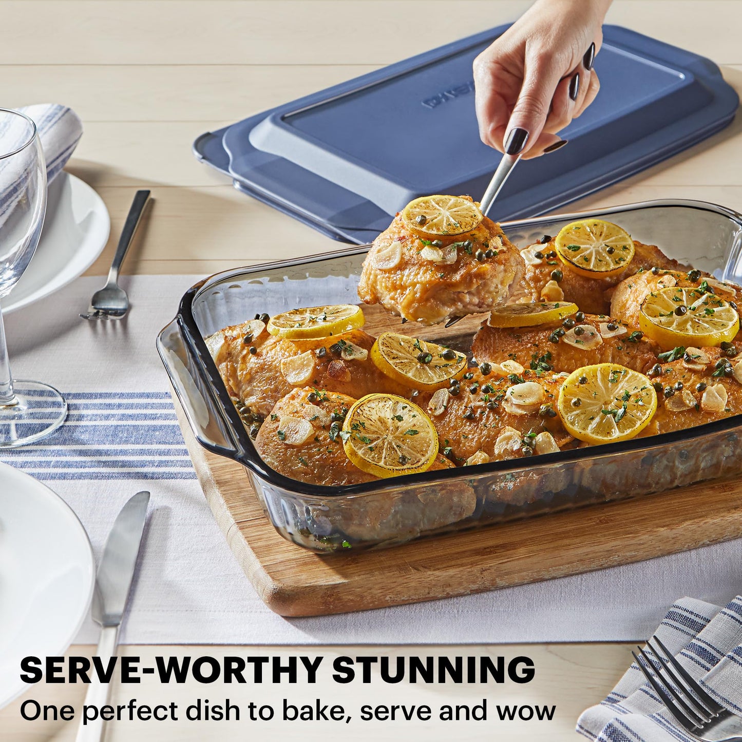 Pyrex Colors Tinted (9x13) Glass Baking Dish with BPA-Free Lid, Oblong Bakeware Glass Pan For Casserole & Lasagna, Dishwasher, Freezer, Microwave and Pre-Heated Oven Safe, Smoke