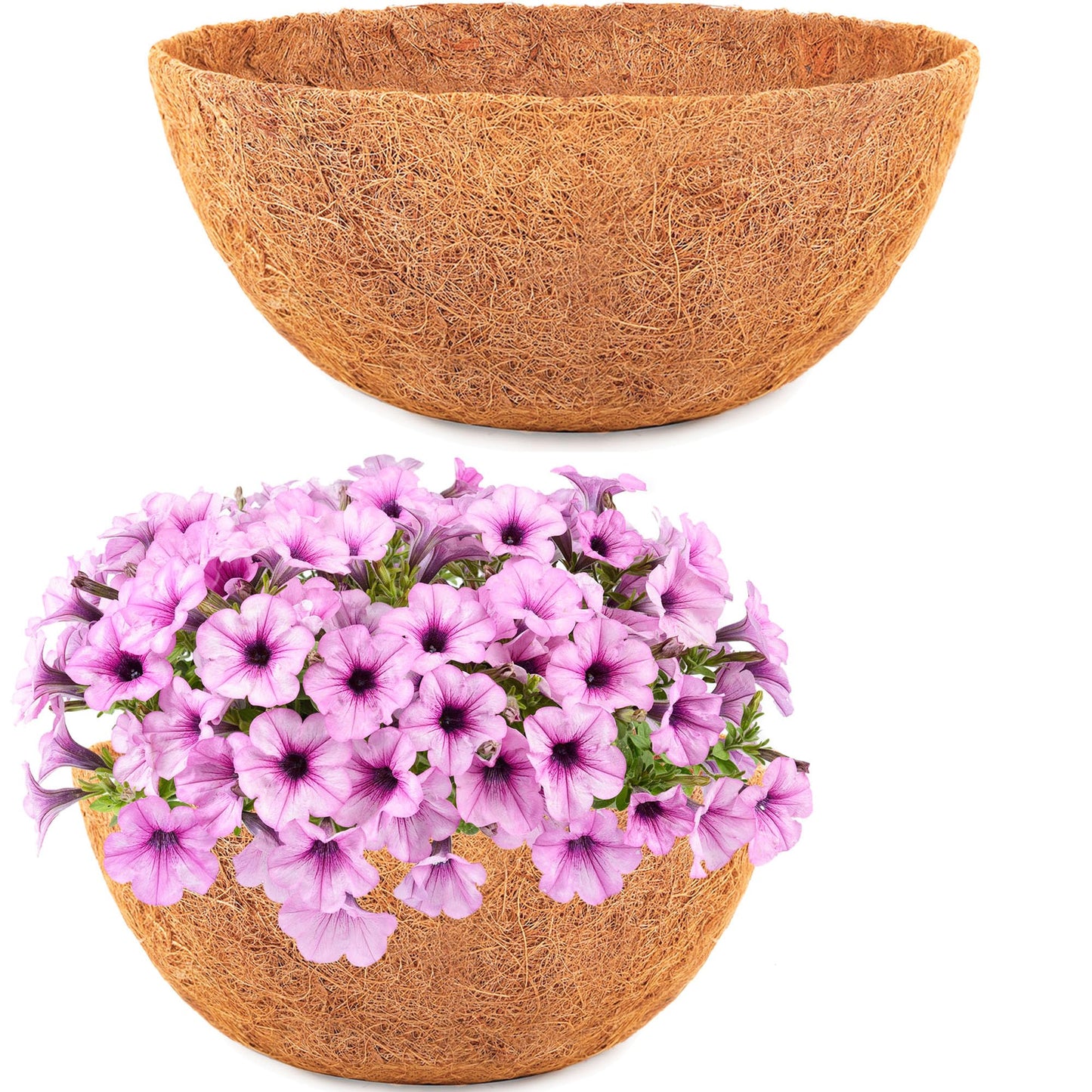 HFHOME 2PCS 20" Round Coco Liner Coco Replacement Liner Basket Window Box