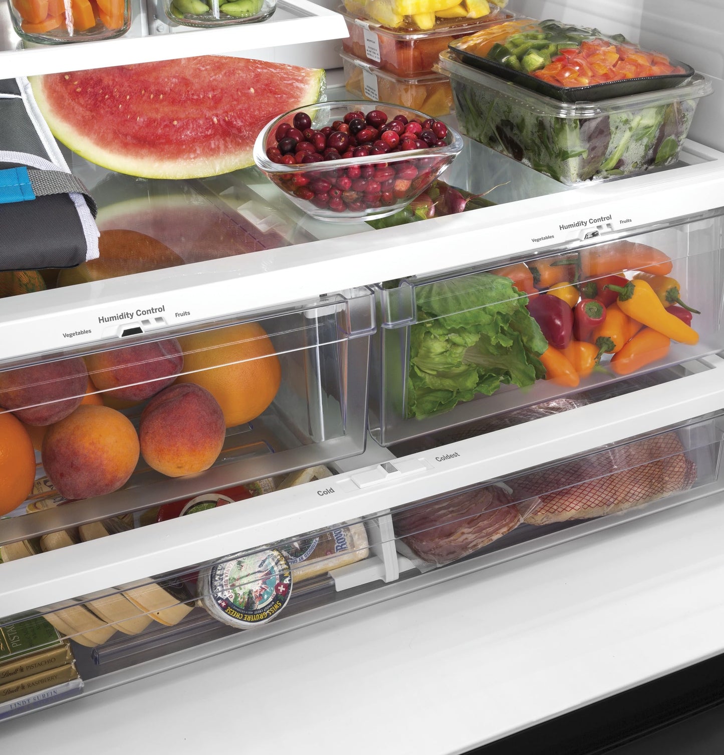 GE PROFILE 21.9 cu. ft. Counter Depth French Door Refrigerator w/Internal Dispenser in Fingerprint Resistant Stainless