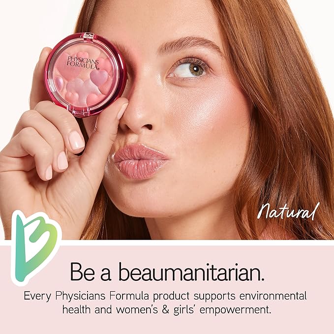 Physicians Formula Happy Booster Glow & Mood Boosting Blush, Silky Smooth Formula, Hypoallergenic, Blends Easily with Radiant Finish Ã¢ÂÂ Natural