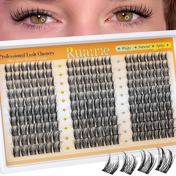 Manga Lash Clusters Fairy Natural Cluster Eyelash Extensions Wispy Lash Extensions Anime Eyelash Clusters 180PCS Individual Lash Extensions C Curly DIY Lashes Clusters by Ruairie