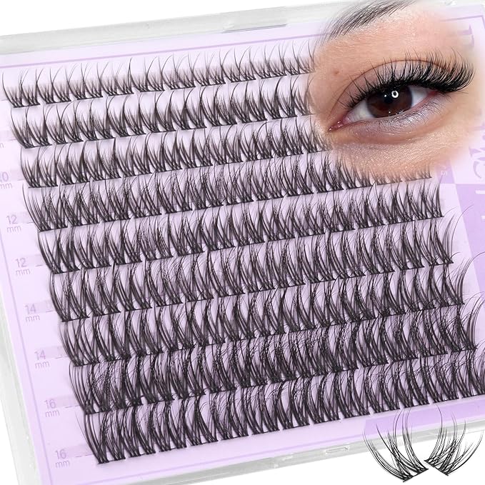 Wispy Lash Clusters Spider Natural Eyelash Clusters Breeze CD Curly Cluster Eyelash Extensions 8-16mm Daily Wear Cleangirl Makeup Cluster Lashes Faux Mink Individual Lashes for Comfortable Wear
