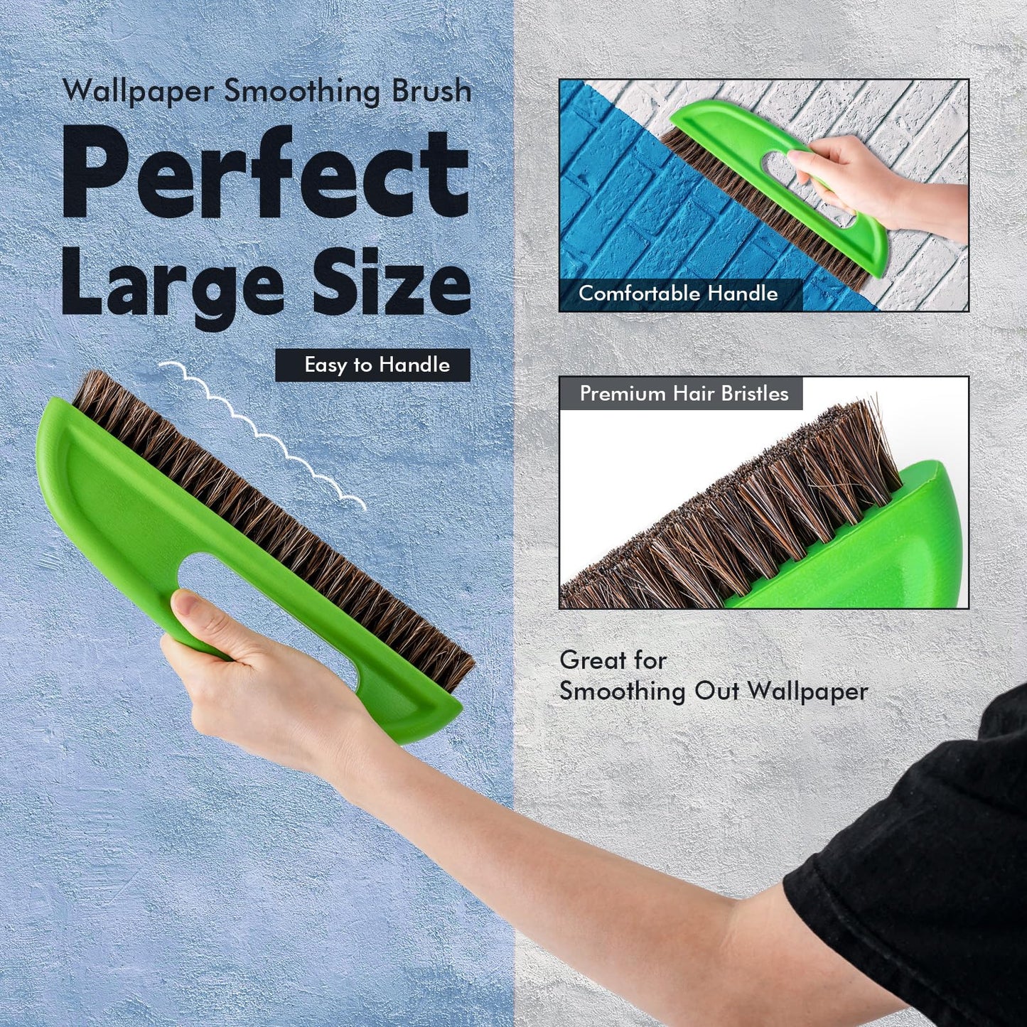 FOSHIO Wallpaper Smoothing Tools Kit, Wallpaper Tools with Squeegee Smoother, Seam Roller, Paste Brush, Wallpaper Smoothing Brush for Peel & Stick Wallpaper, Contact Paper, Window Film Application Kit