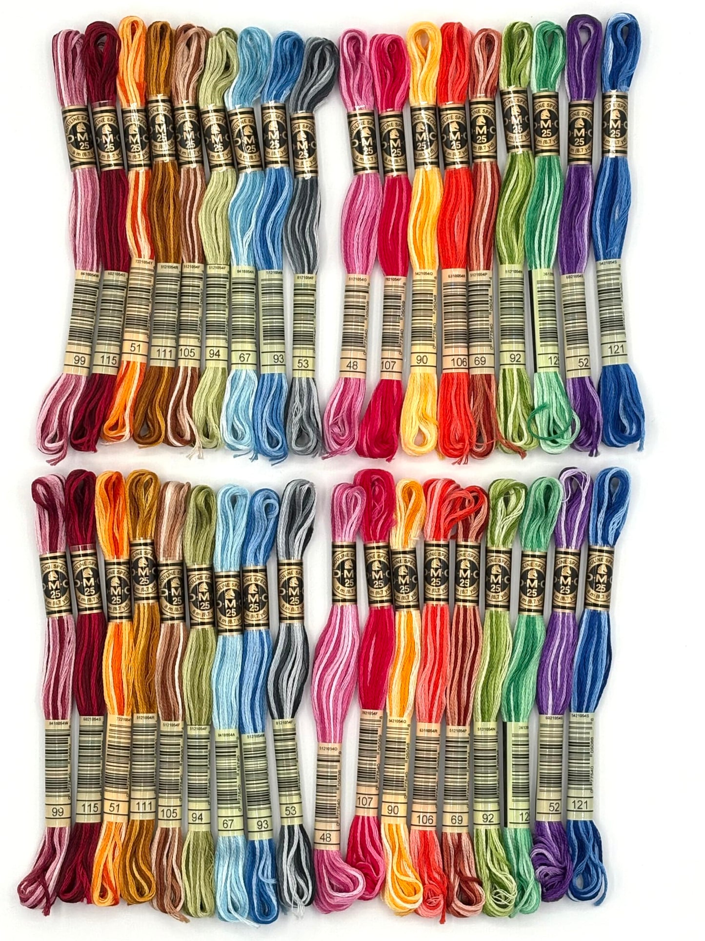 DMC Embroidery Floss Pack - Variegated - 8.7 Yards - 36 skeins