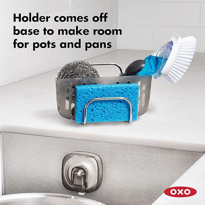 OXO Good Grips Stronghold Suction Sinkware Organizer - Gray, One Size