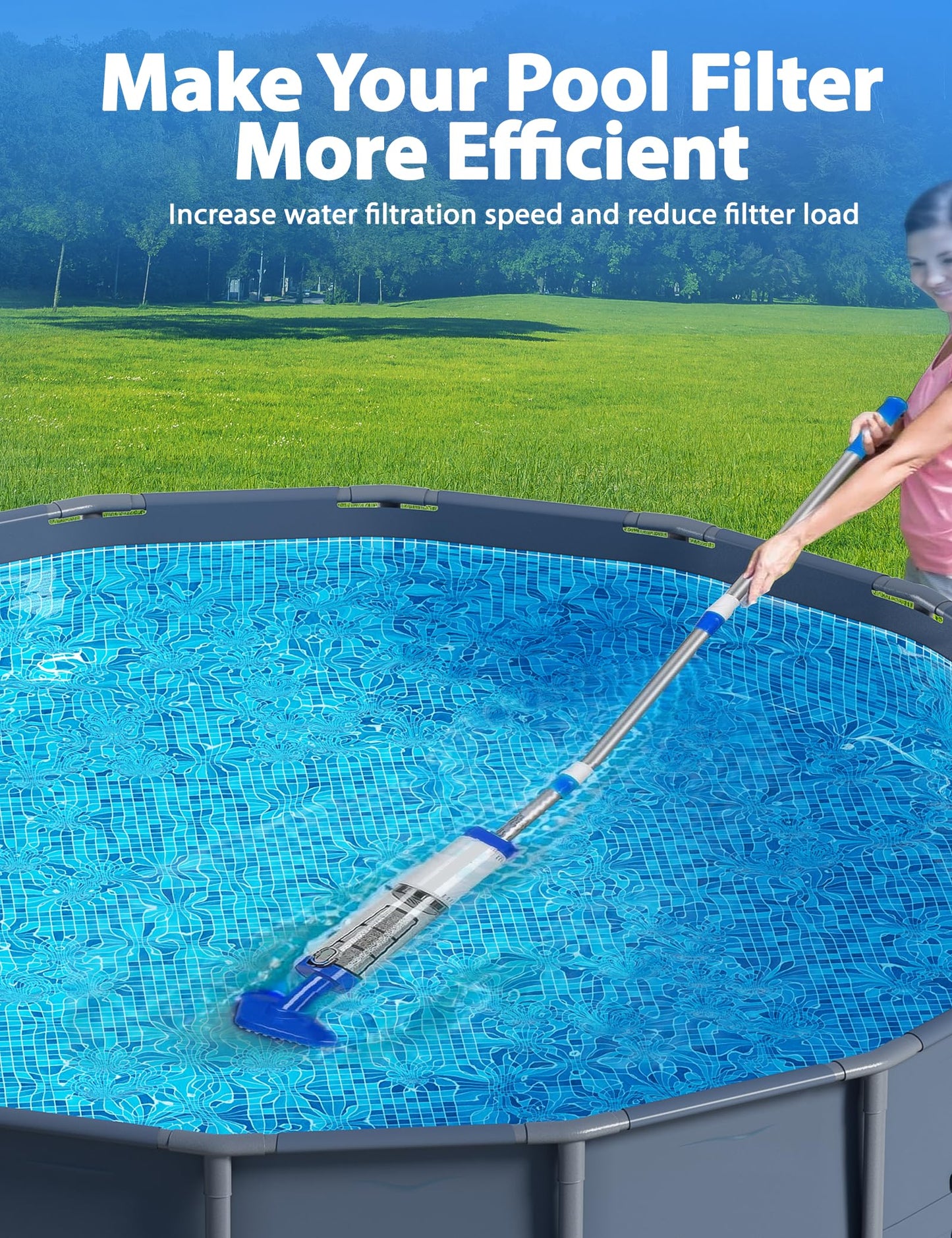 SUMMERBUDDY Swimming Pool Flocculant, Easy to Use，Works with Any Pool Type