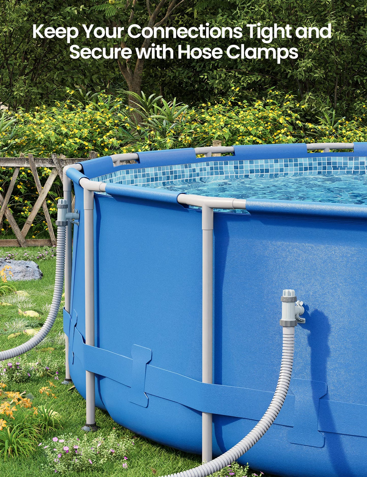 [PATENTED] Deeroll Pool Plunger Valve Plus for Above Ground Pool - 2-in-1 Plunger Valve Replacement Parts, Pool Accessories 1/4 Inch Pool Pipe Holder with Plunger Valve