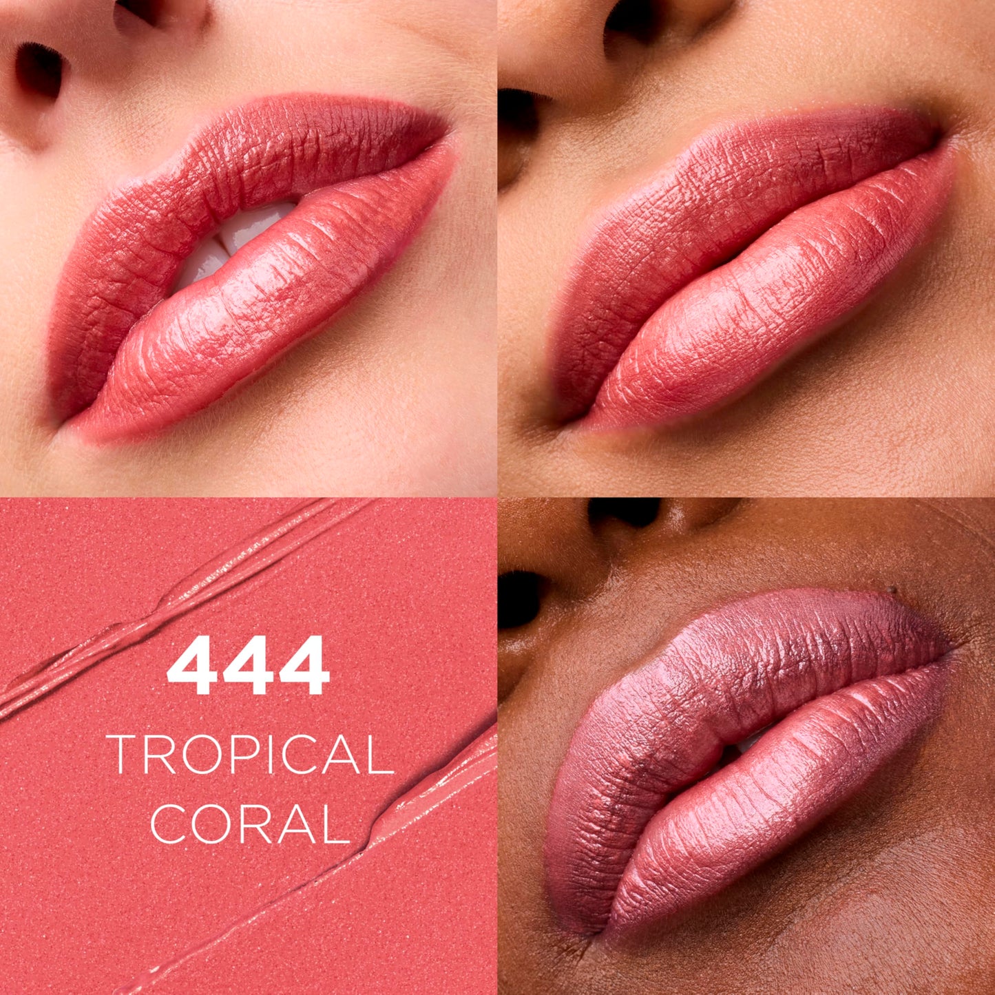 L'Oreal Paris Colour Riche Original Creamy, Hydrating Satin Lipstick with Argan Oil and Vitamin E, Tropical Coral, (Pack of 2)