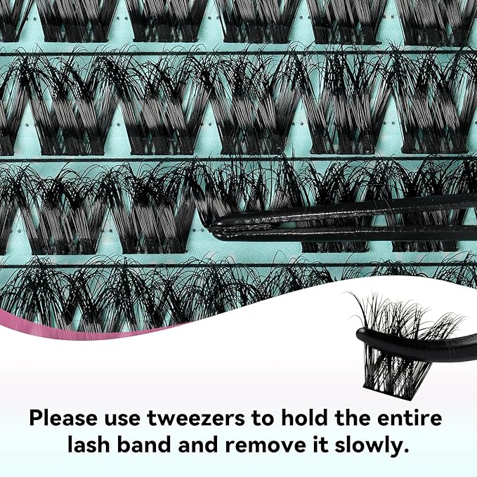 Lash Extension Kit 3D Effect Lash Clusters Kit 144pcs D Curl Eyelash Extension Kit with Lash Bond and Seal Lash Remover Lash Tweezers for Lash Clusters Eyelash Clusters Kit (Shadows, D-10-18mm Kit)