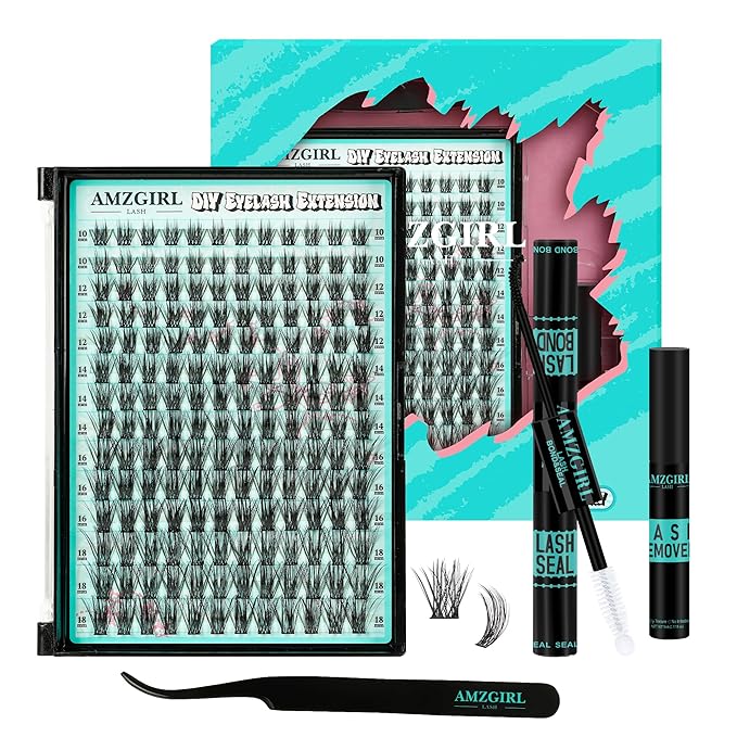 Manga Lash Clusters Kit 168pcs C Curl Fairy Eyelash Extension Individual Lashes Bond and Seal Waterproof,Eyelashes Glue Remover,Lash Applicator for Volume Anime Lashes Cluster(Spiky,C-10-18mm Kit)