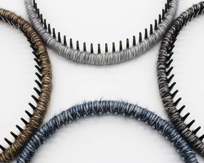 Fashion Wool Knit Hair Band - Non-Slip Resin Comb Teeth Hoop (4 Colors)