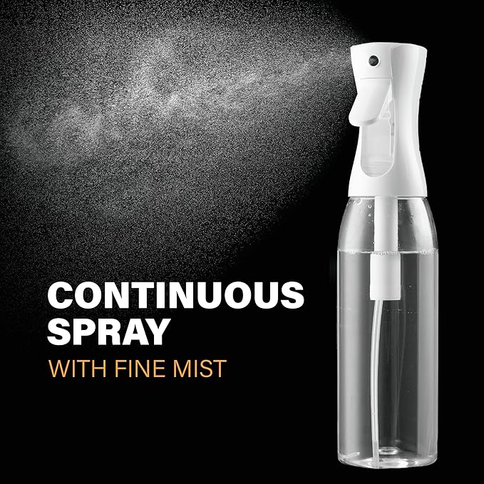 2 Pack Continuous Spray Bottle for Hair & Cleaning - 17 OZ Ultra Fine Mist Sprayer | Water Spray Bottle Mister (2pk 17oz)