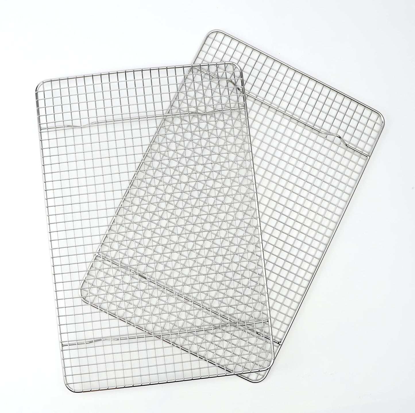 Spring Chef 10" x 15" Stainless Steel Cooling Racks for Baking - Oven Safe - Cookie Racks for Cooling Cookies - Fits Jelly Roll Pan - Perfect for Grilling, Roasting, Cooking, Drying - Set of 2